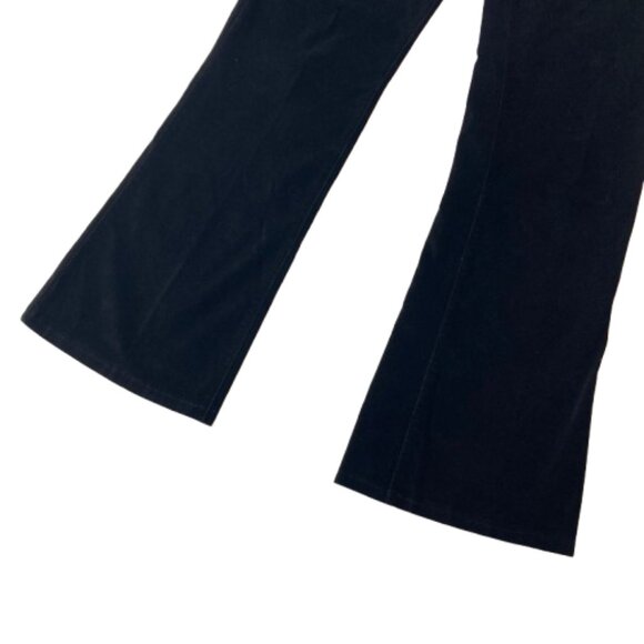 VTG American Flavor Velvet Pocket Detail Flare Jean Y2K 90s Women's 11/12 Black - Picture 3 of 14
